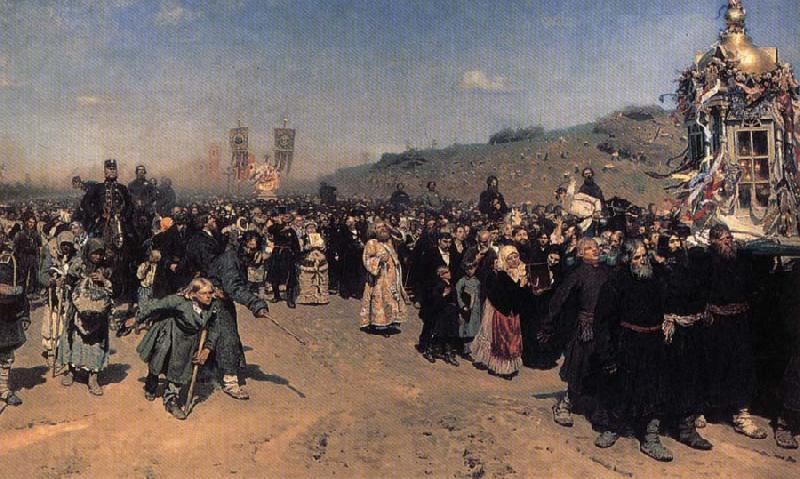 Ilya Repin A Religious Procession in kursk province Germany oil painting art